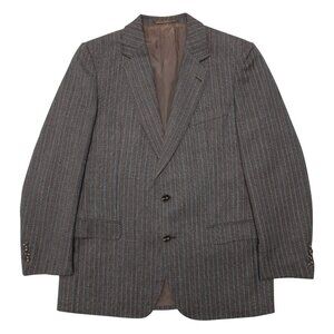 Hoff (Germany) Gledhill Pure New Wool Multi-Stripe Herringbone Weave Blazer : L